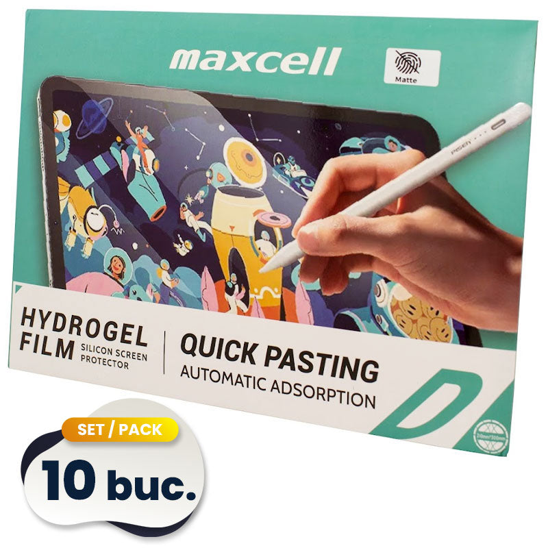 Set 10 BUC » Folii MATTE Cutter/Plotter, LCD Tableta (300x200mm), Universal, HydroGel Film