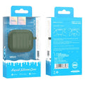 Hoco (WB22) - Husa silicon pentru carcasa AirPods 3, cu carabina si fir casti | Green