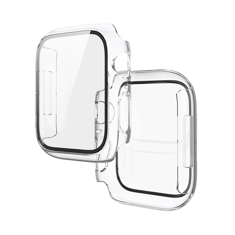 Hoco (WS3) - Rama protectie cu folie integrata, iWatch Series 7/8, PC, (45mm) - Transparent