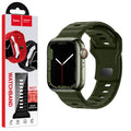 Hoco (WA27) - Curea silicon, pentru iWatch, Universal Size (42/44/45/49mm) - Flexibile Band, Stepped, Army Green