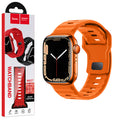 Hoco (WA27) - Curea silicon, pentru iWatch, Universal Size (42/44/45/49mm) - Flexibile Band, Stepped, Orange