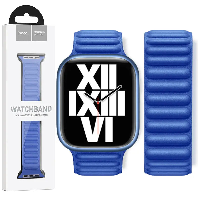 Hoco (WA24) - Curea metalica, magnetica pentru iWatch, Universal Size (42/44/45/49mm) - Original Chain | Blue