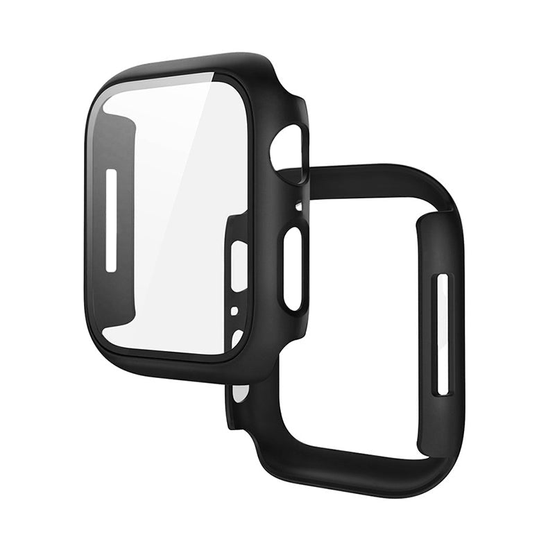 Hoco (WS3) - Rama protectie cu folie integrata, iWatch Series 7/8, PC, (41mm), Black