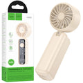 Hoco (HX602) » Ventilator Portabil, 5 viteze, 1200mAh, Pliabil, Digital LED | CREAM