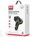XO (BCC09) - Modulator FM | BT, 25W, 5V, 3.1A, 1xUSB-C, 1xUSB-A, PD, QC 3.0, slot TF Card, Black