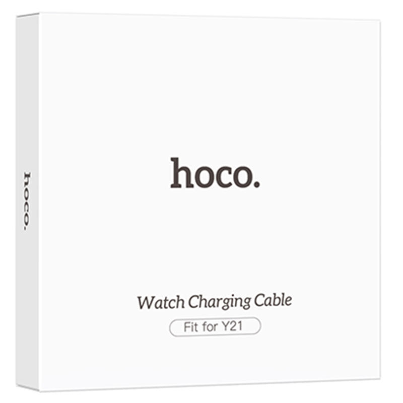 Hoco (Y21) - Cablu de incarcare Wireless, pentru SmartWatch Hoco Y21, 5W, Qi Charging, USB-A, 1m, White
