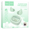 Hoco (EW65) - Casti Wireless, Ear Buds, BT 5.3, 180h StandBy, Noise Cancelling, pentru concentrare/somn, 500mAh | Green