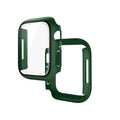 Hoco (WS4) - Rama protectie cu folie integrata, iWatch Series 7/8, PC, (45mm) - Green