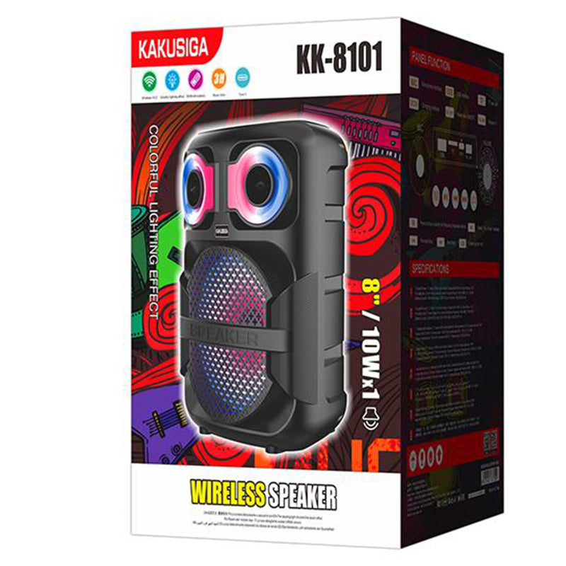 Kaku (KK-8101) » Boxa Portabila, Wireless BT 5.2, 10W, 1800mAh, LED Display, Ambient Light, Black