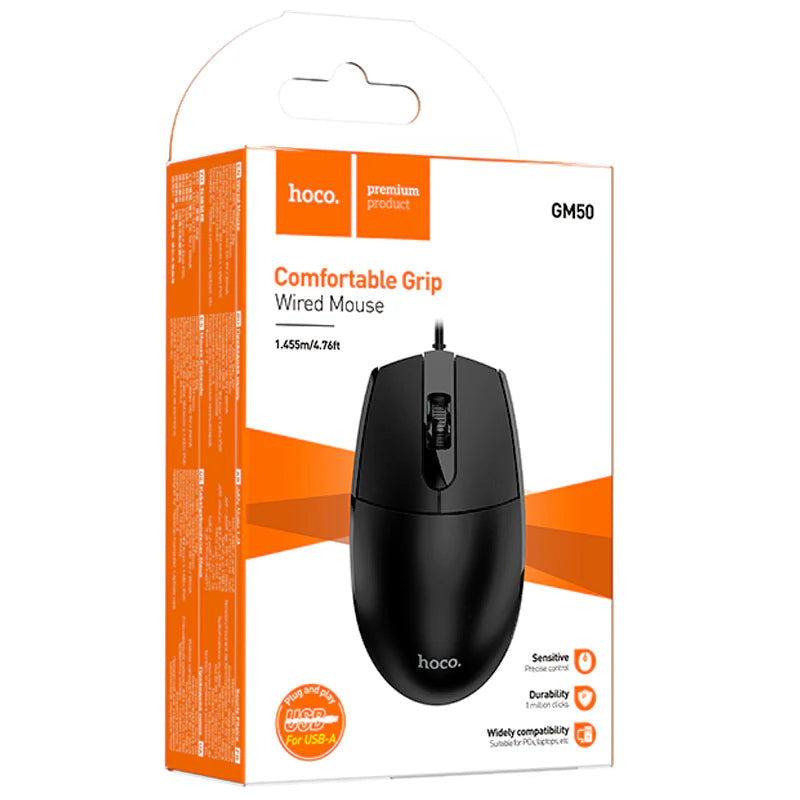 Hoco (GM50) » Mouse cu Fir, Business | BLACK