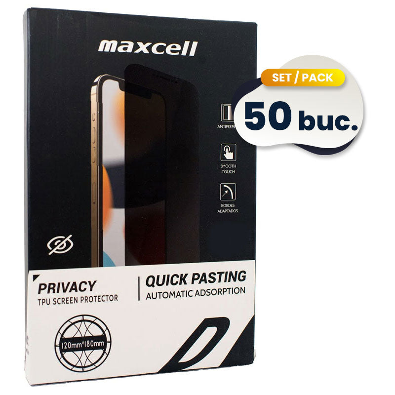 Set 50 BUC » Folii PRIVACY Cutter/Plotter, ECRAN, 120x180mm, Universal, HydroGel Film