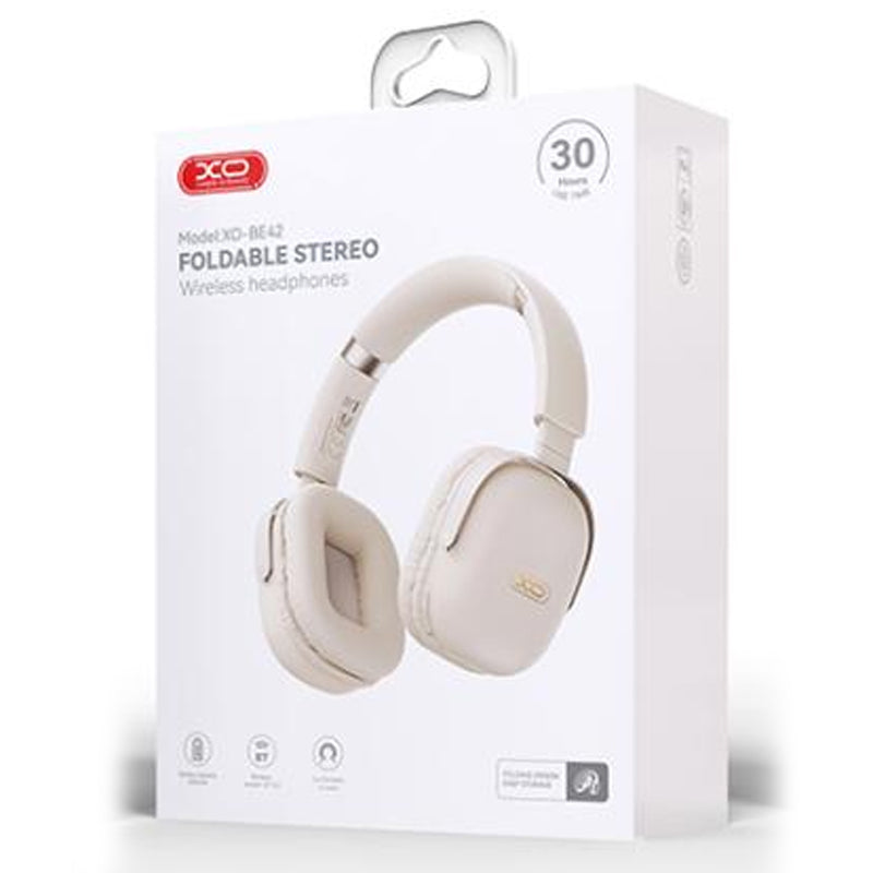 XO (BE42) Casti Wireless, On Ear, BT 5.3, 300mAh, BEIGE