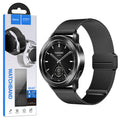 Hoco (WH07) - Curea metalica, pentru SmartWatch Universala, conectori 20 mm, Magnet, Stainless, Milanese Black