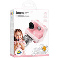 Hoco (DV200) - Camera Foto/Video, cu imprimanta, pentru copii, Instant Print, 48MP, baterie incorporata, Multilanguage | PINK