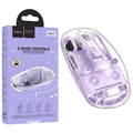 Hoco (GM29) - Mouse pentru PC/Laptop, Dual Mode BT / Wireless | Clear/Purple