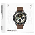 Hoco (Y21) - Ceas SmartWatch, Amoled, BT 5.0, Multifunction + telefon, 250mAh, Multilanguage, Metall GRAY