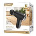 Kaku (KSC-1533) - Aparat de Micro Masaj, tip pistol, 1200mAh, 4 capete, Multi Speed, Black