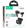 Hoco (EQ2 Plus) » Casti Wireless, Ear Buds, BT 5.3, 300mAh, BLACK
