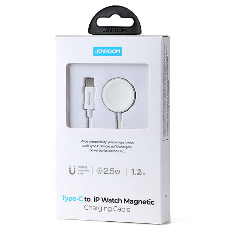 Joyroom (S-IW004) - Incarcator Wireless, iWatch, Magnet, 2.5W, 3A, Qi Charging, conector USB-C, White