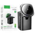 Hoco (CQ20A) » Statie Incarcare Wireless, 2x USB-C, USB, 65W, Qi Charging, Stand, 6in1, Black