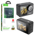 Hoco (DV101) - Camera Video, Action/Sport, cu ecran Dual LCD, UHD 4K/30fps, HDMI, Black
