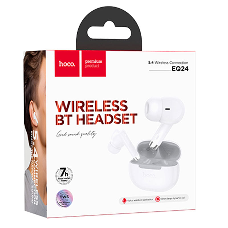 Hoco (EQ24) » Casti Wireless, Ear Buds, BT 5.4, 40/320mAh, Star/WHITE