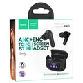 Hoco (EQ21) » Casti Wireless, Ear Buds, BT 5.4, 40/400mAh, ANC+ENC, Touchscreen, Midnight/BLACK