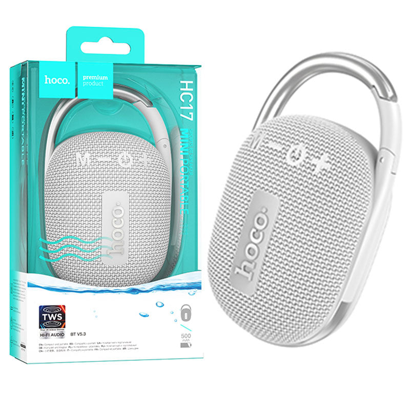 Hoco (HC17) » Boxa Portabila, Wireless BT 5.3, 5W, 500mAh, Suport TF, USB disk, Easy JoySport, Gray