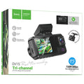Hoco (DV15) » Camera Video pentru masina, HD 720MPX, 3 channles, cu Display 2\" (Fata + camera Spate) » BLACK