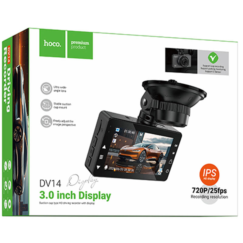 Hoco (DV14) » Camera Video pentru masina, 720MPx, cu LCD HD de 3\" » Metall GRAY